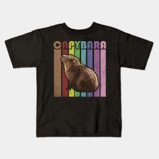 capybara retro Kids T-Shirt